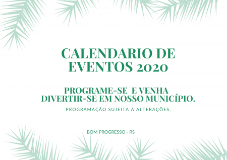 CALENDARIO DE EVENTOS 2020